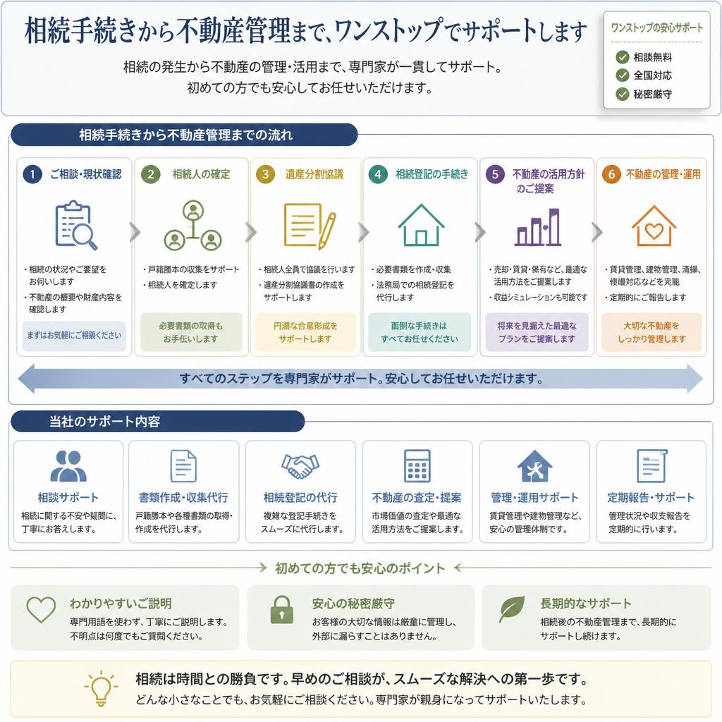 相続手続きと不動産管理の流れ