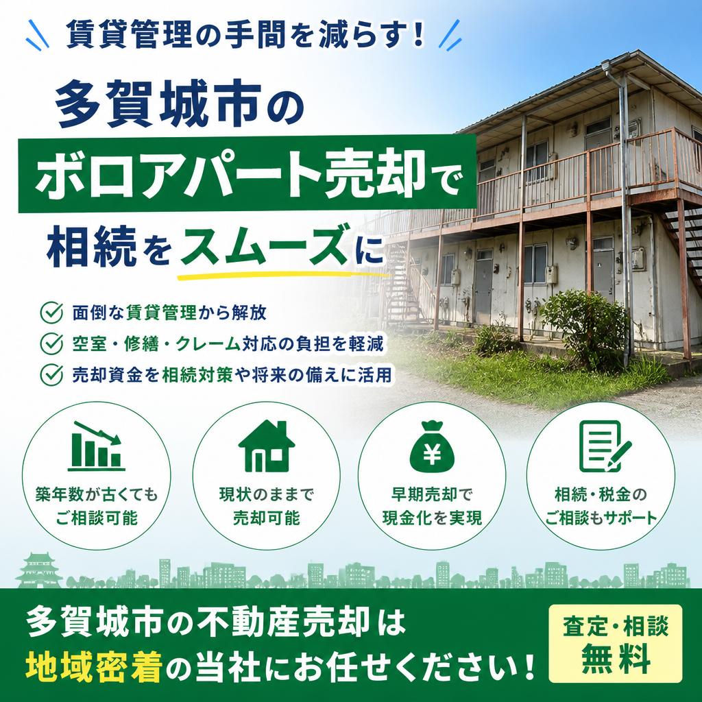 賃貸管理の手間を減らす！多賀城市のボロアパート売却で相続をスムーズに