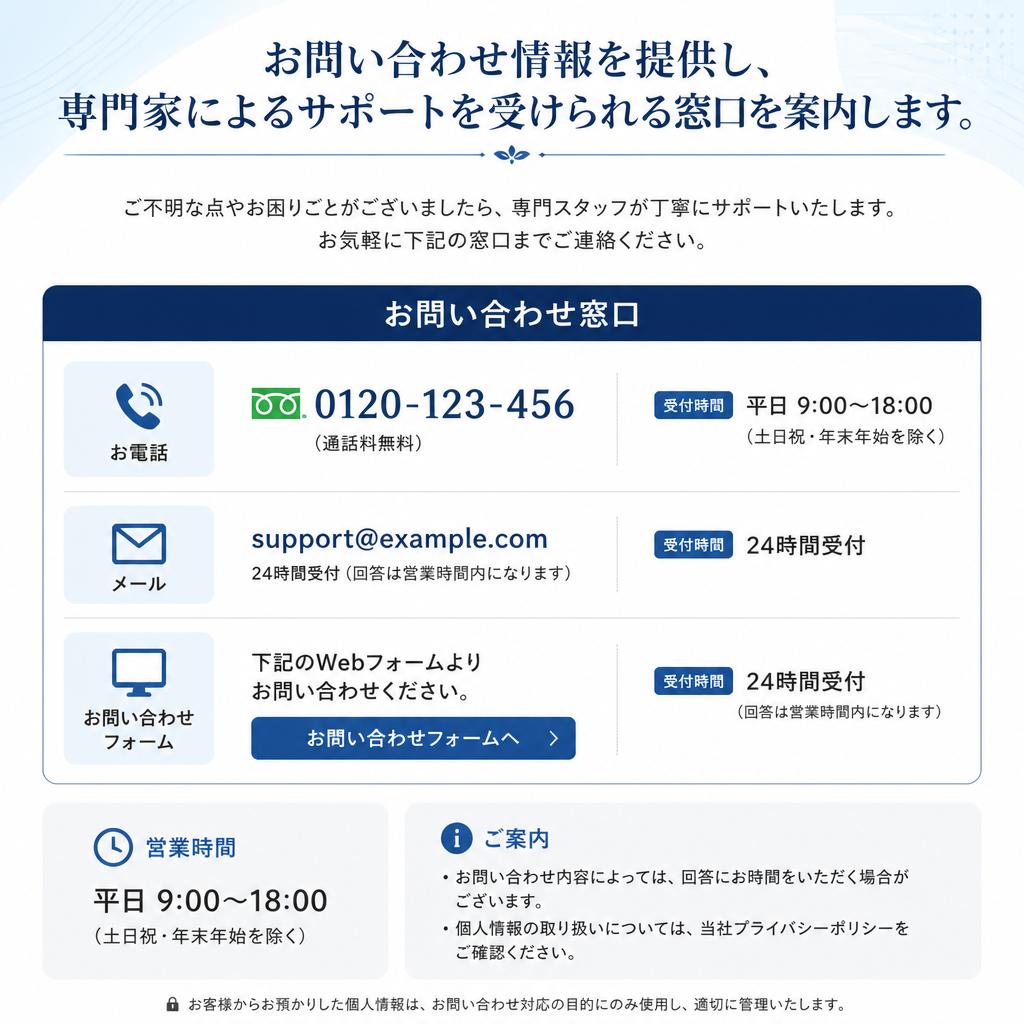 ご相談窓口の紹介