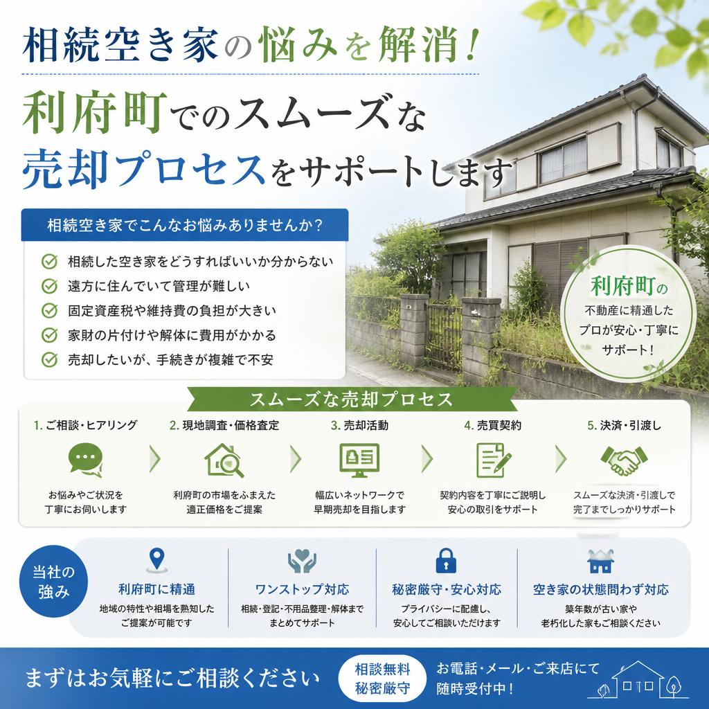 相続空き家の悩みを解消！利府町でのスムーズな売却プロセスをサポートします