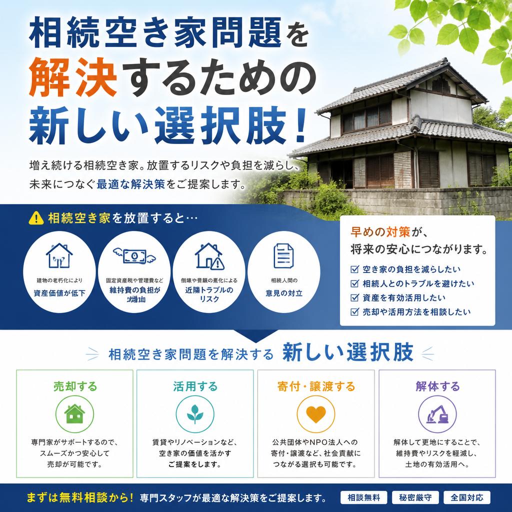 相続空き家問題を解決するための新しい選択肢！