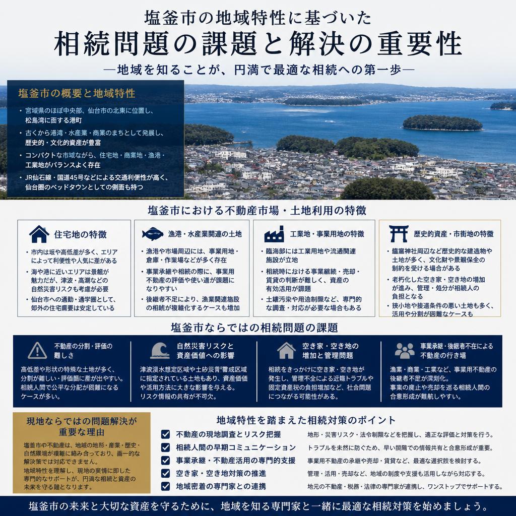 塩釜市における特有の課題
