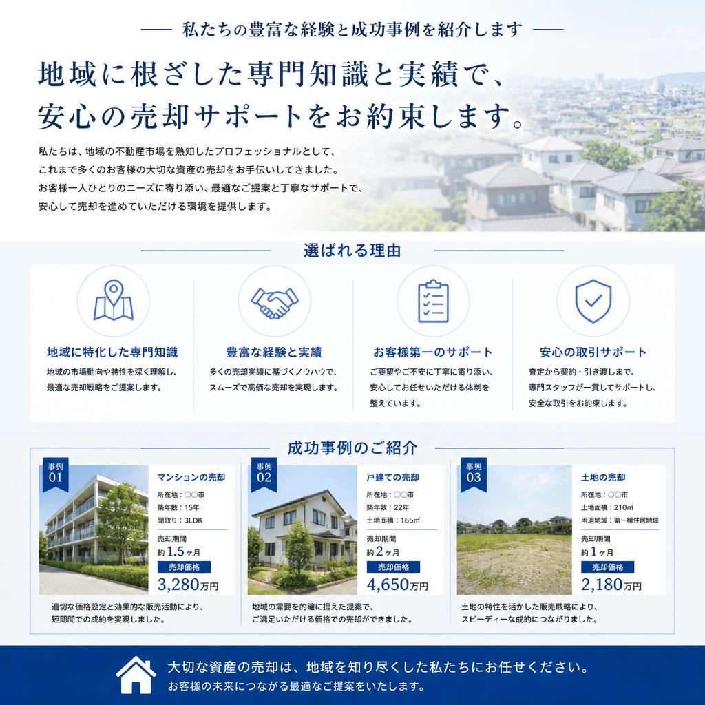 実績に基づく信頼のサポート